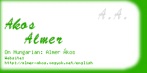 akos almer business card